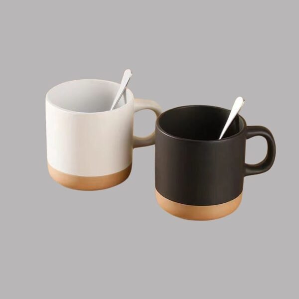 Two-color ceramic mug coffee cup