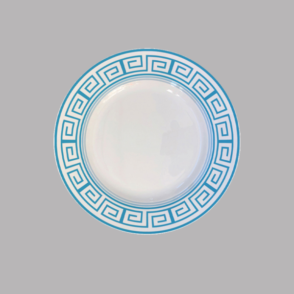 "Morandi Blue Line Series" Flat Dinner Plate Fruit Plate Dessert Plate