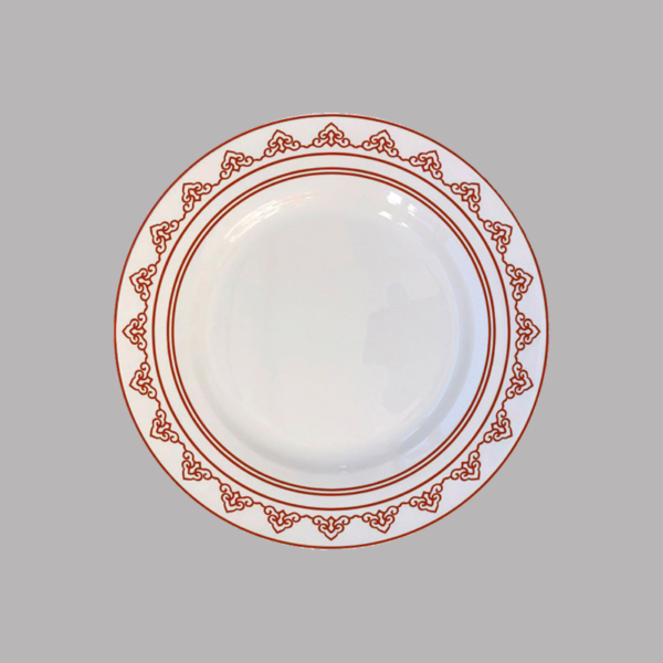 "Chinese Knot Series" Flat Dinner Plate Fruit Plate Snack Plate